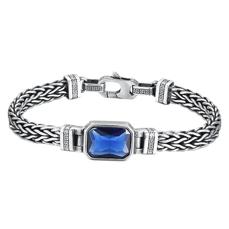 Bracelet Cord Tressé Main 5MM Couleur Argent – Style Retro & Hip Hop | Bijou Unisexe Homme & Femme | Accessoire Mode Tendance