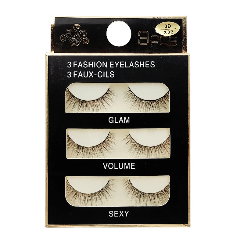 Lot 3 Paires Faux Cils 3D Vison SHIDISHANGPIN – 27 Styles Fluffy Wispy Épais | Cils Faux Faits Main Maquillage Yeux