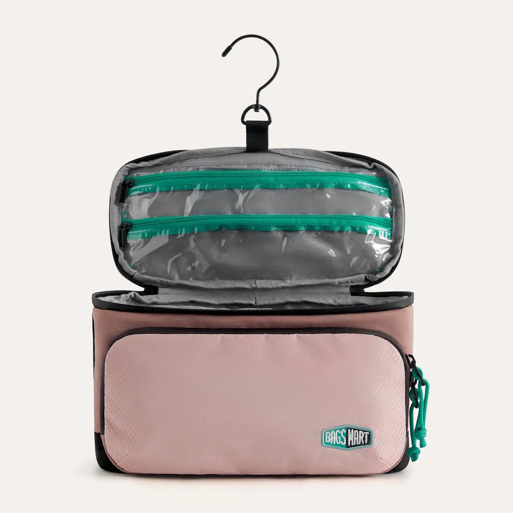 Trousse Maquillage Voyage BAGSMART Waterproof – Organisateur Toilette Crochet Salle de Bain | Grande Capacité Rangement Cosmétique