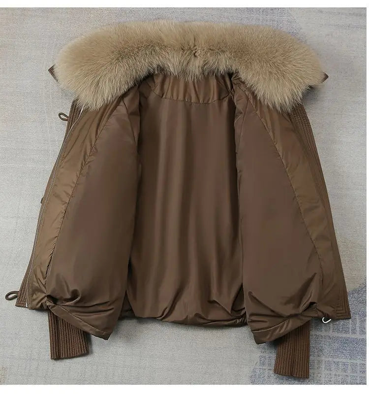 Doudoune Parka Femme Col Fourrure – Manteau Matelassé Chaud & Épais | Hiver 2025