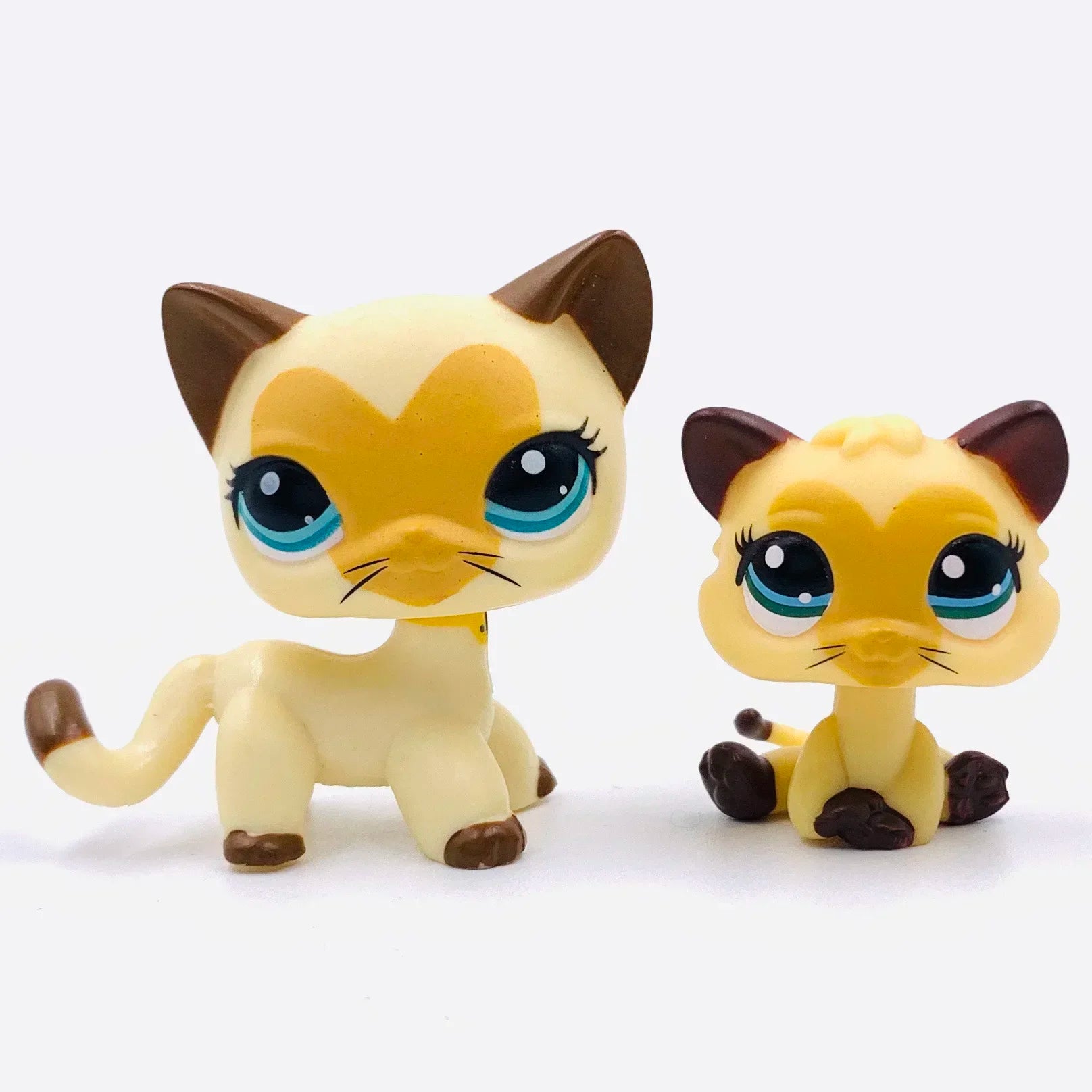 Lot 2 Figurines Animaux Rares LPS – Chat Mignon & Chien Tête Ballante Teckel Colley Cocker Danois | Jouet Collectionnable Enfants