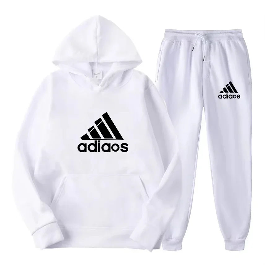Ensemble Sport 2 Pièces Unisexe Automne Hiver – Sweat Capuche + Jogging Chaud Confortable Fitness Loisir | Mode Sportswear