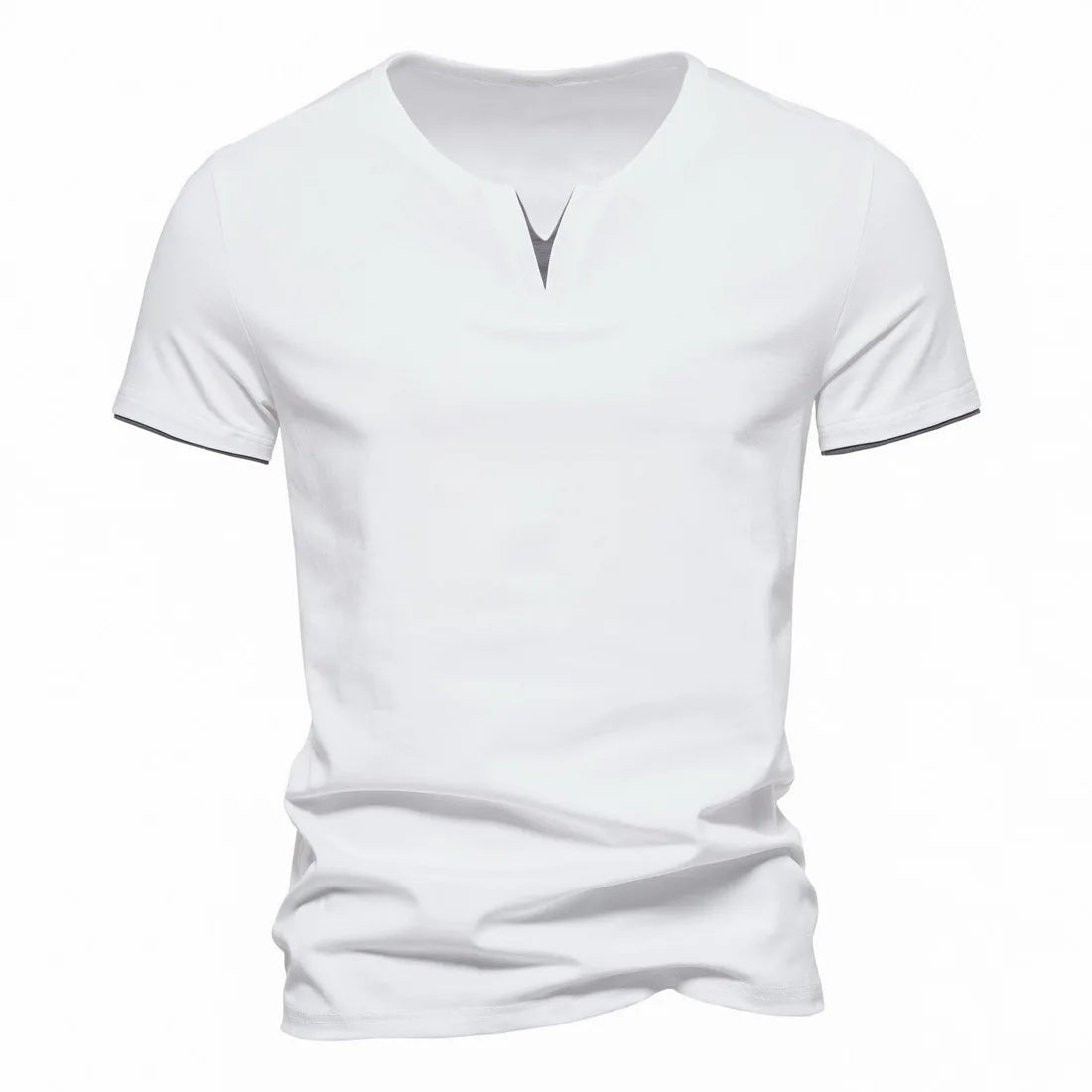 T-Shirt Homme Henley Col V Manches Courtes Coton Slim Fit Casual Basique Été Confortable Respirant Élégant Intemporel – Tee Shirt Henley Premium Slim | Mode Homme Casual Premium
