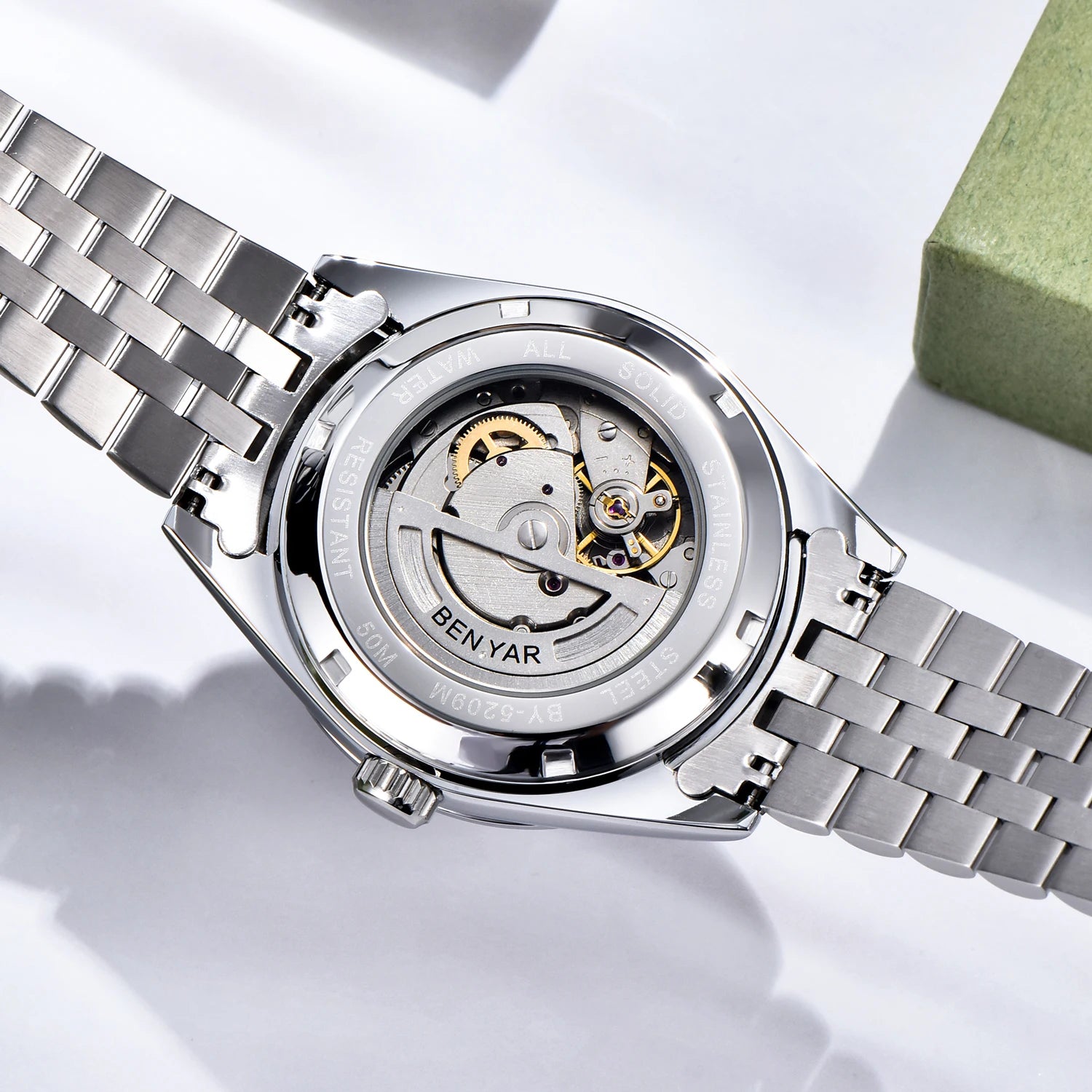 Montre Homme Luxe BENYAR Mécanique Automatique Acier – Étanche Sport Top Brand
