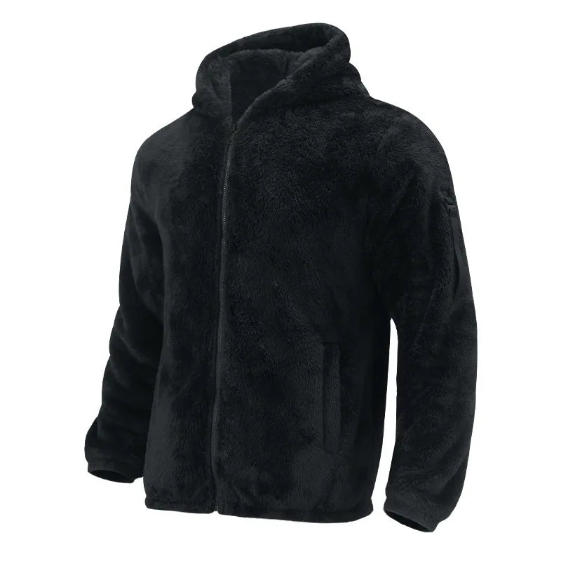 Veste Homme Automne Hiver Polaire Double Face Chaude Capuche Loose Casual Coupe-Vent – Manteau Chaud Tendance Saison Froide | Mode Homme Premium