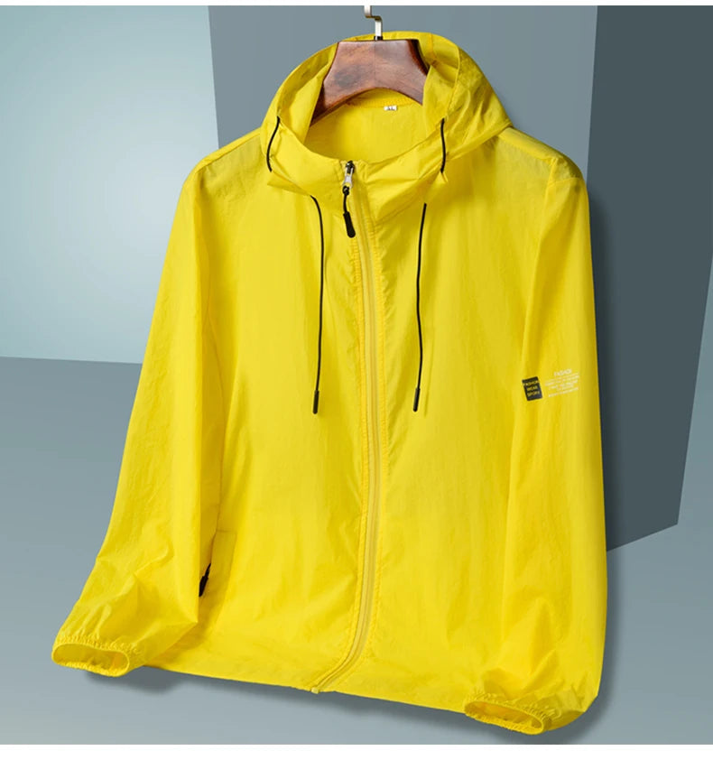 Veste Coupe-Vent Unisexe Anti-UV Capuche Été – Séchage Rapide Pêche Chasse Outdoor Homme & Femme | Windbreaker Protection Solaire