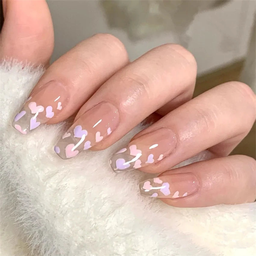 24 Faux Ongles Ballerina & Coffin Amovibles – Manucure Prête à Porter, Forme Amande & Coffin | Décoration Ongles Femme & Fille