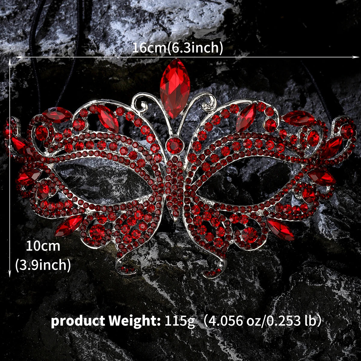 Halbgesichtsmaske Schmetterling Strass - Maskerade, Halloween & Party