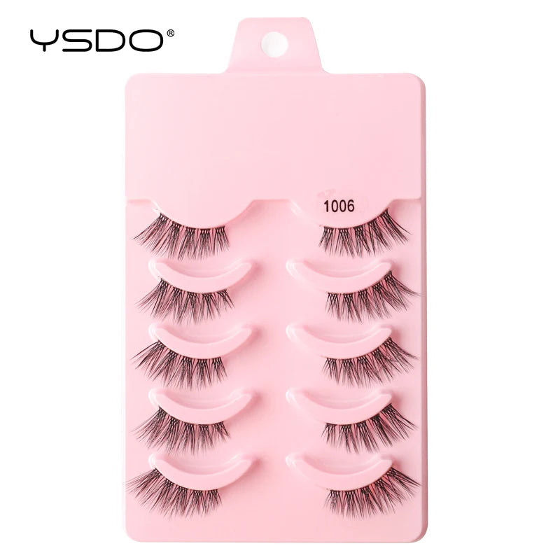 Faux Cils Mink 3D YSDO – Lot 3/5/10 Paires | Maquillage Dramatique Naturel