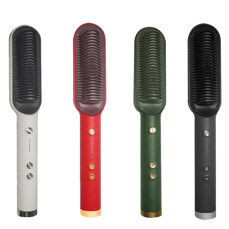 Lisseur Brosse Chauffante Électrique Multifonction – Peigne Professionnel Coiffure Rapide