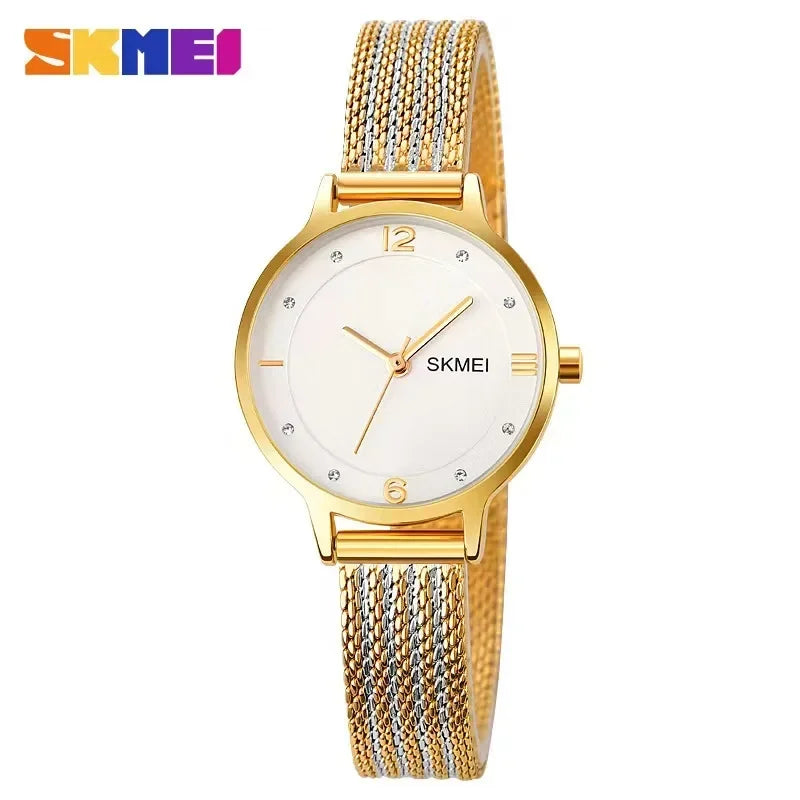 Montre Femme SKMEI 1874 Quartz Japonais Bracelet Acier Inoxydable – Fashion Luxe Élégante