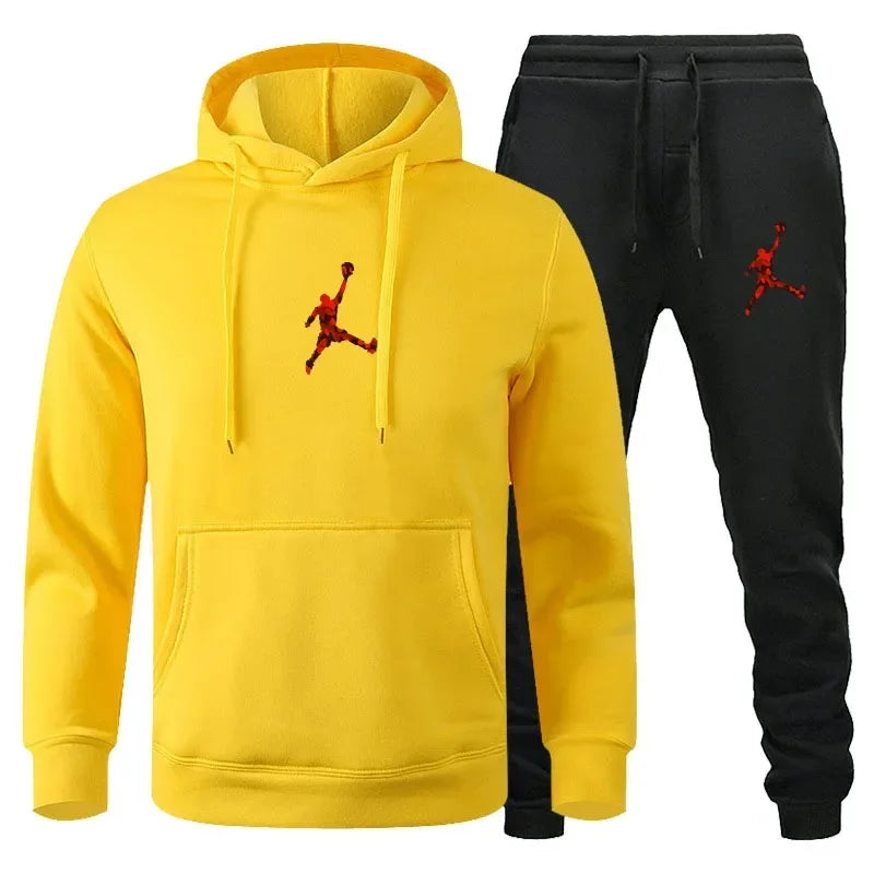 Ensemble Jogging Homme 2 Pièces Sweatshirt Manches Longues + Pantalon Casual Fitness Sport Automne Hiver Fashion Confortable Tendance Intemporel – Ensemble Jogging Premium 2 Pièces Sport Casual Automne Hiver | Mode Homme Sportswear Premium