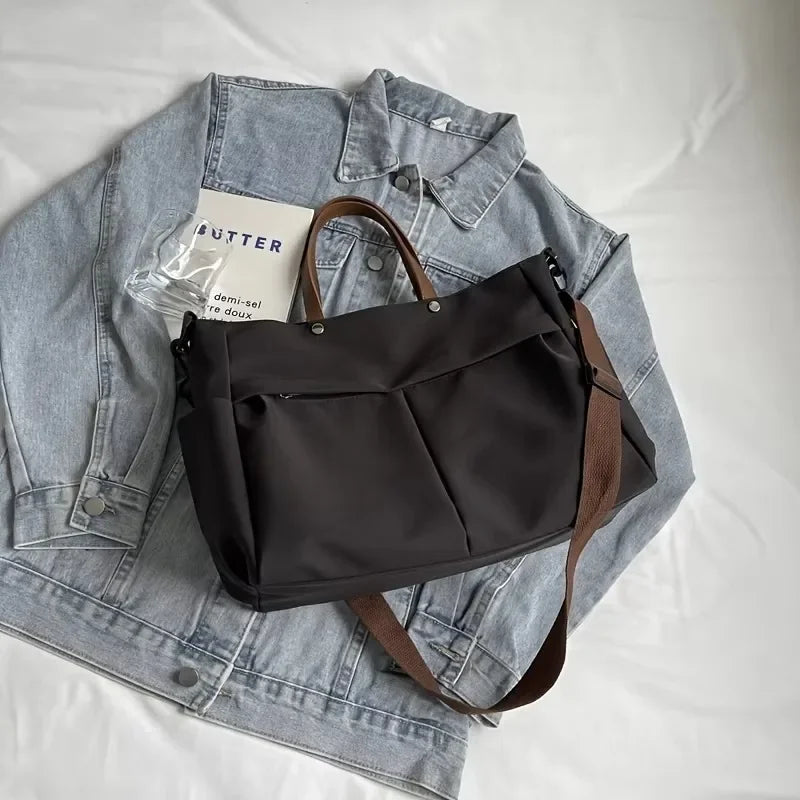 Grand Sac Cabas Nylon Femme – Tote Bag Stylish Bandoulière & Épaule | Voyage, Business, Fitness & Shopping | Léger & Résistant