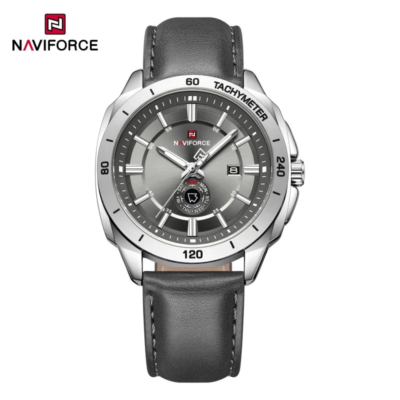 Montre Homme NAVIFORCE 2026 Quartz Cuir Sport Casual Jour Date – Élégante Fashion