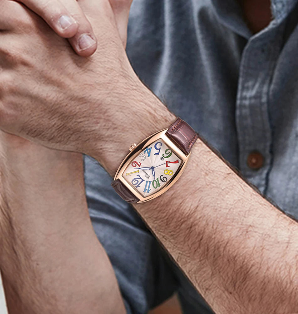 Montre Homme Bracelet Cuir Luxe Fashion Lumineux Quartz Calendrier Étanche Élégante Intemporelle | Montre Homme Cuir Luxe Fashion Lumineux Premium