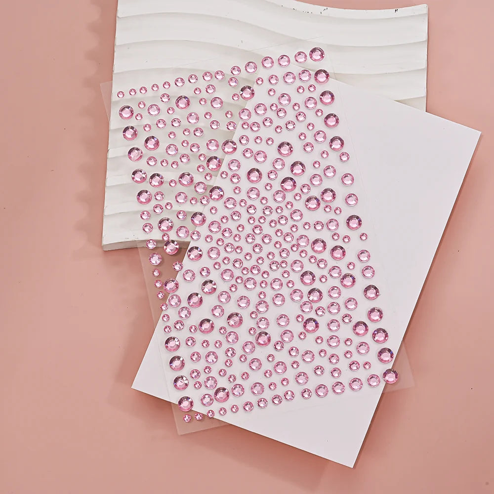 Stickers Strass Visage – Tatouages Temporaires Glitter Diamant | Fête & Maquillage