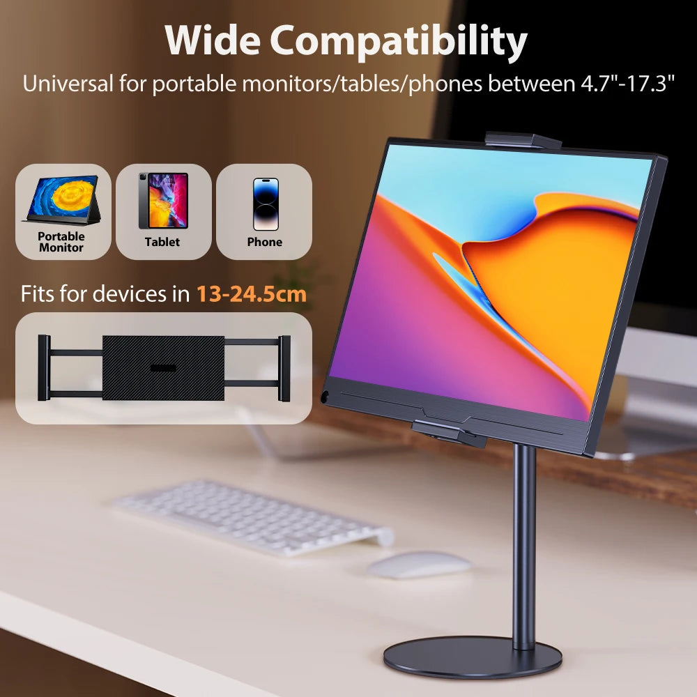UPERFECT Support VESA Moniteur Portable 360° – Réglable pour Écran 15.6'' & 17.3'' | Compatible Tablette 4.7''-17.3''