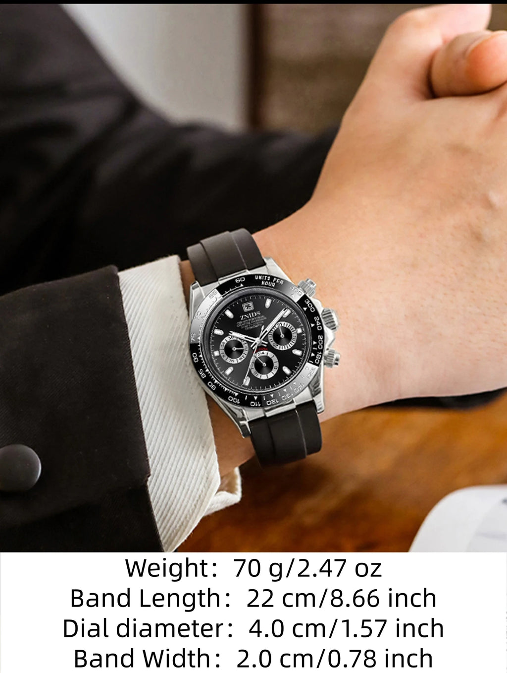 Montre Homme Luxe Légère Quartz Bracelet Silicone – Étanche Multifonction Business & Quotidien