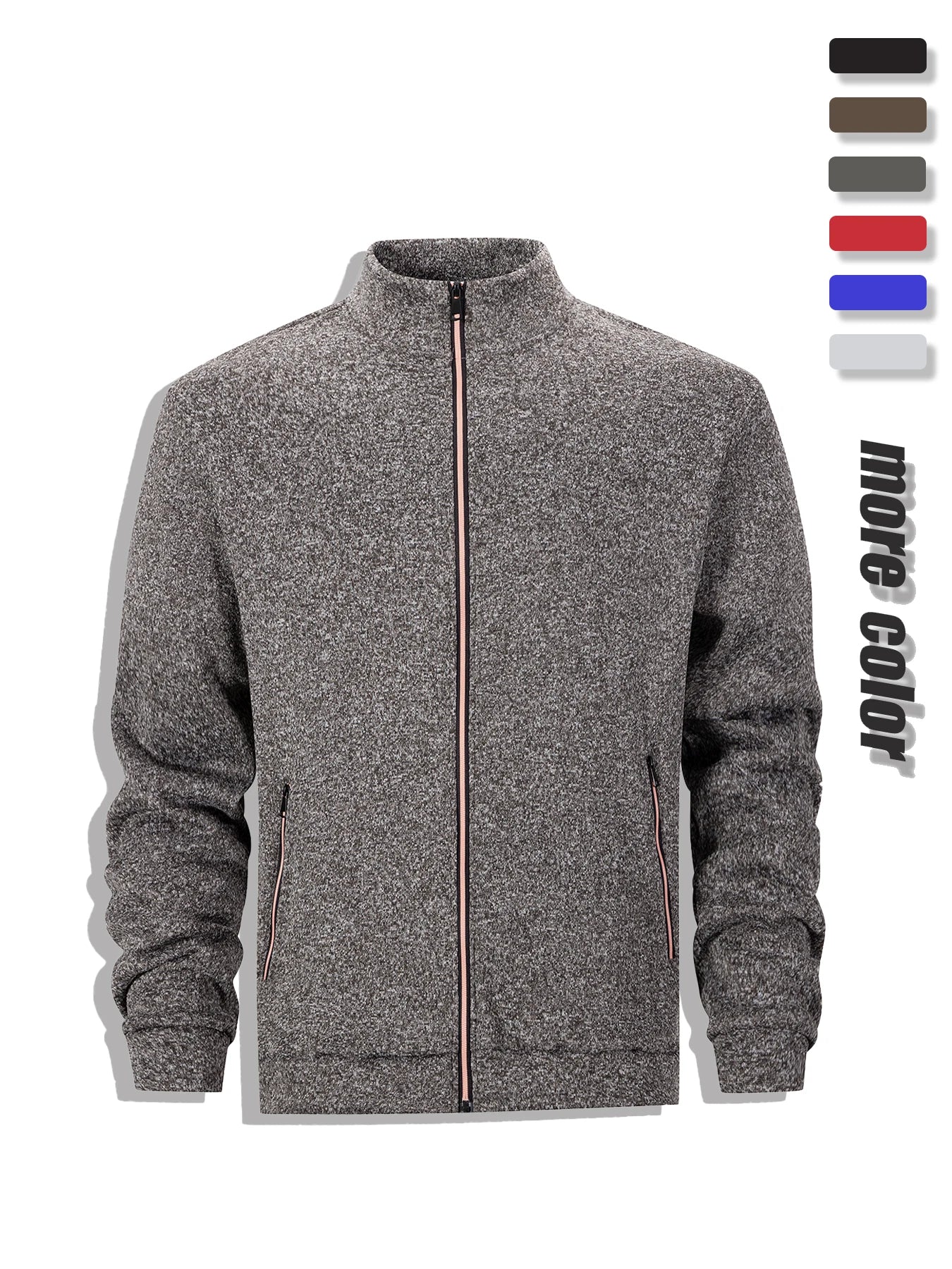 Veste Sweat Homme Zippée Intégrale Col Montant Coupe-Vent Chaud Casual Outdoor Automne Hiver Confortable Élégante Intemporelle – Veste Sweat Premium Zippée Col Montant | Mode Homme Outdoor Automne Hiver Premium