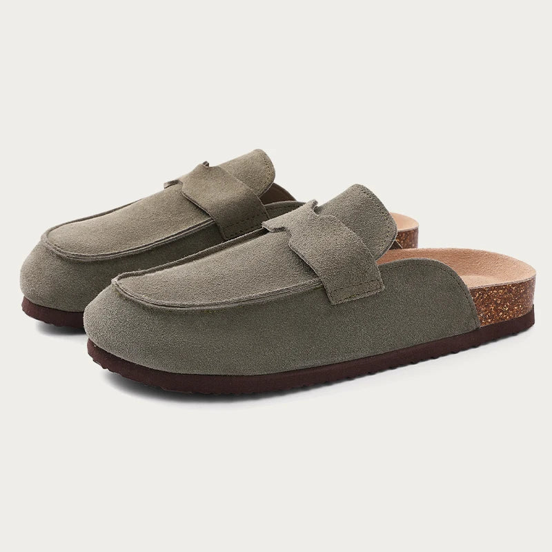 Clogs Liège Suède Unisexe Plage Non-Slip Smile – Mules Outdoor Maison Fashion