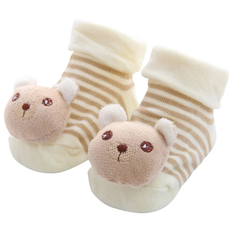 Chaussettes Bébé Unisexe Motifs Animaux Cartoon – Antidérapantes Nouveau-Né Toddler Cadeau Naissance