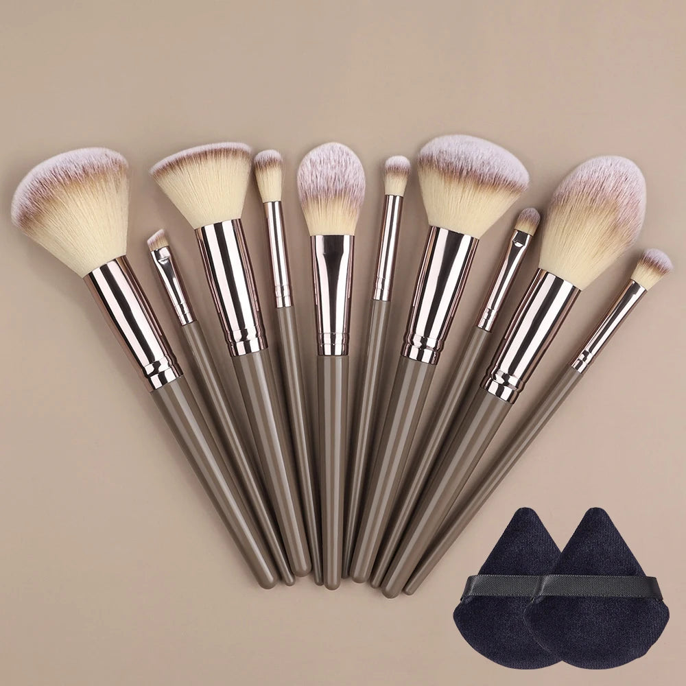Set Pinceaux Maquillage Fluffy 3 à 20 Pcs – Poudre Libre, Fards & Blush | Brosse Fond de Teint Femme