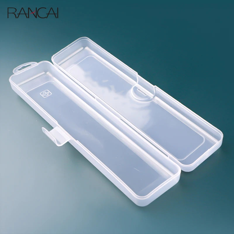 Boîte Rangement Pinceaux Maquillage Transparente Portable – Étui Organisateur Crayons & Accessoires Beauté avec Couvercle