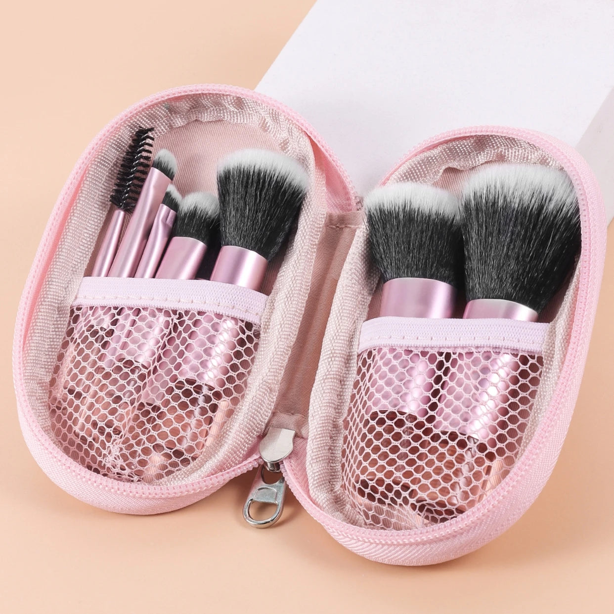 Kit 10 Pinceaux Maquillage Mini – Taille Voyage | Multicolore