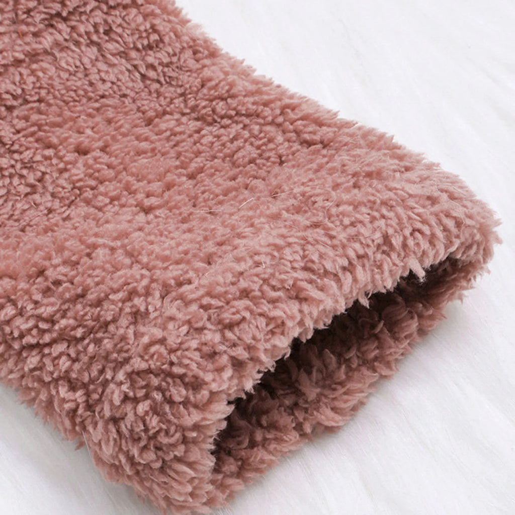Damen Teddyfell-Mantel mit Kapuze – Warme Fleece-Jacke Unifarben | Herbst Winter Trend