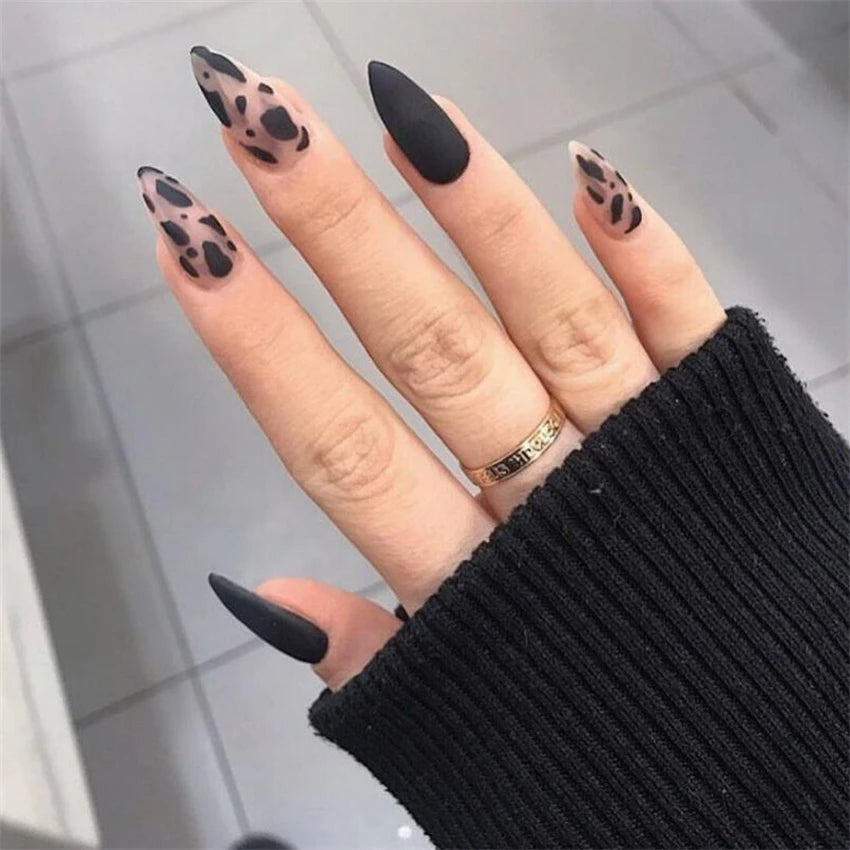 24 Faux Ongles Ballerina & Coffin Amovibles – Manucure Prête à Porter, Forme Amande & Coffin | Décoration Ongles Femme & Fille