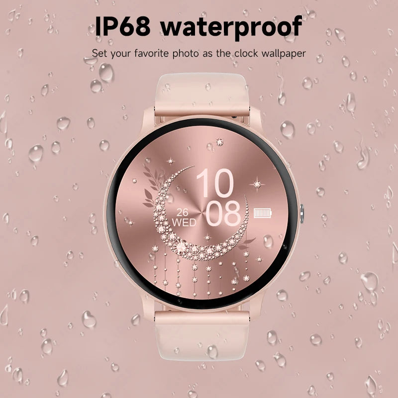Unisex Smartwatch 1,39" Anrufe Nachrichten Sport Kalorien Wetter DIY Zifferblatt anpassbar Herren Damen Wasserdicht | Premium Multifunktions-Unisex-Smartwatch