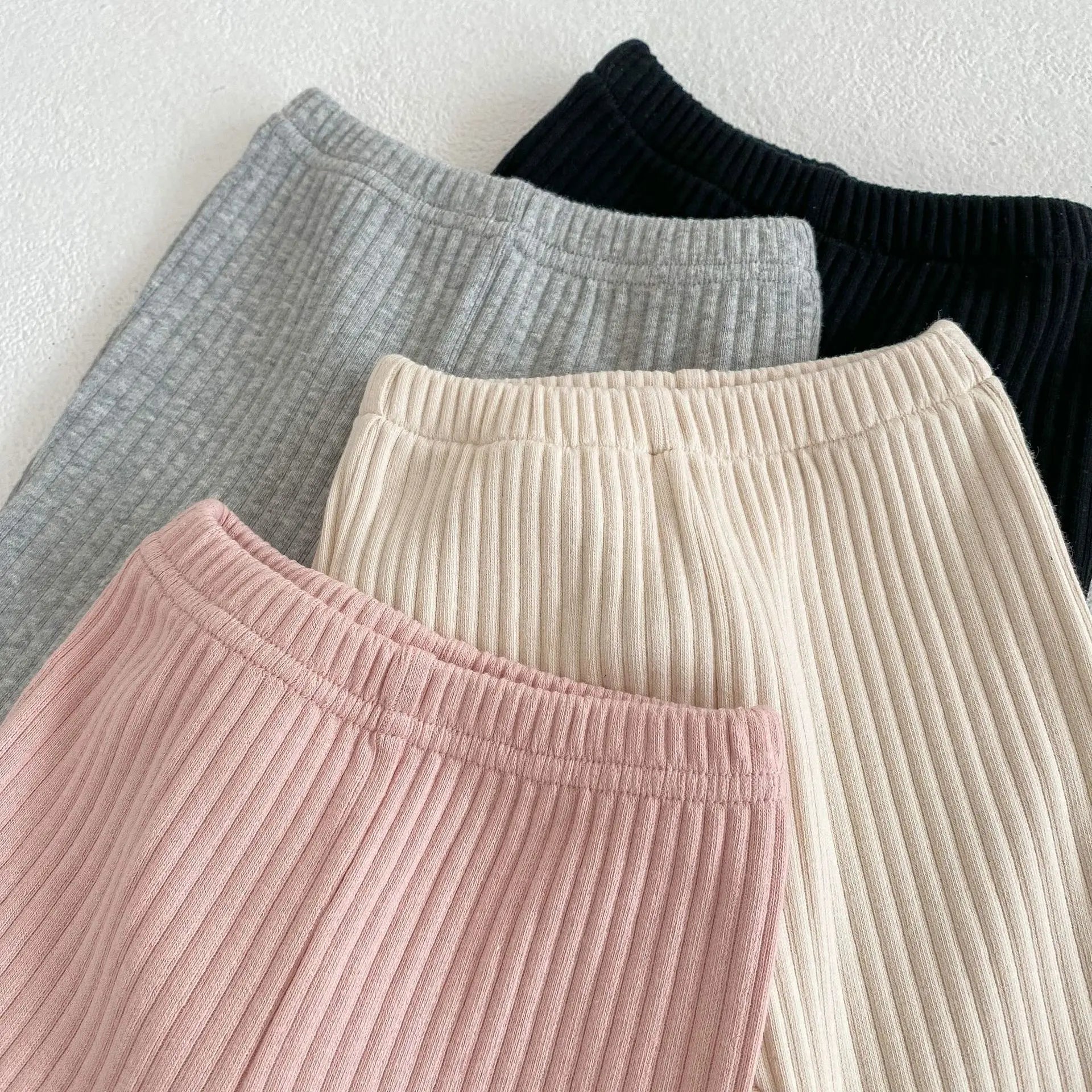 Pantalon Bébé Slim Élastique Couleur Unie – Legging Léger Été Nouveau-Né Garçon Fille Toddler