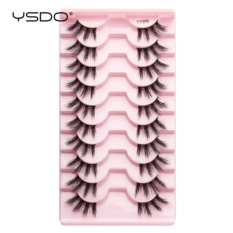 Faux Cils Mink 3D YSDO – Lot 3/5/10 Paires | Maquillage Dramatique Naturel