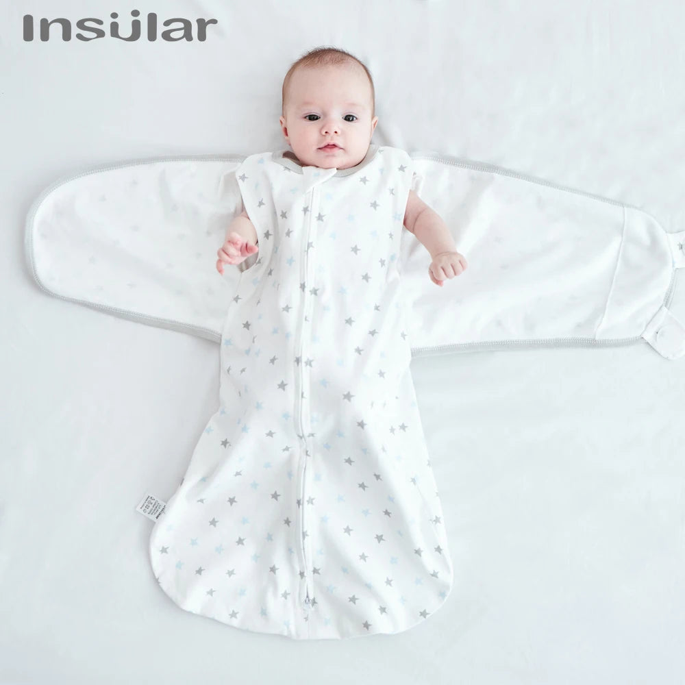 Babyschlafsack Wickeltuch Anti-Schreck – Leichte Ganzjahres-Swaddle-Decke Neugeborene
