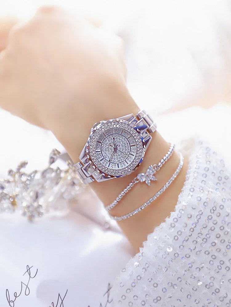 Montre Femme Or Bracelet Dress Luxe 2025 – Acier Complet Élégante Fashion Top Brand