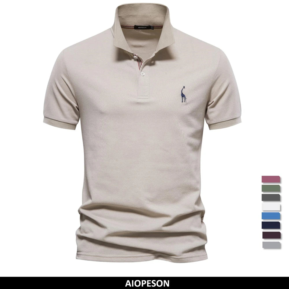 Polo Homme Coton Manches Courtes Couleur Unie Haute Qualité – Casual Élégant Été | Mode Homme Premium