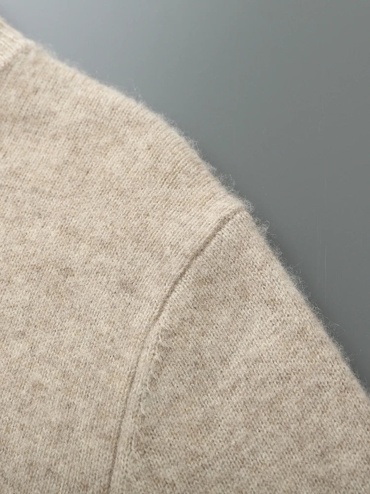 Cardigan Homme 100% Laine Mérinos Zippé Cachemire Épais Smart Casual Automne Hiver Chaud Confortable Tricoté Premium – Pull Zippé Luxe Laine Véritable | Mode Homme Luxe Premium