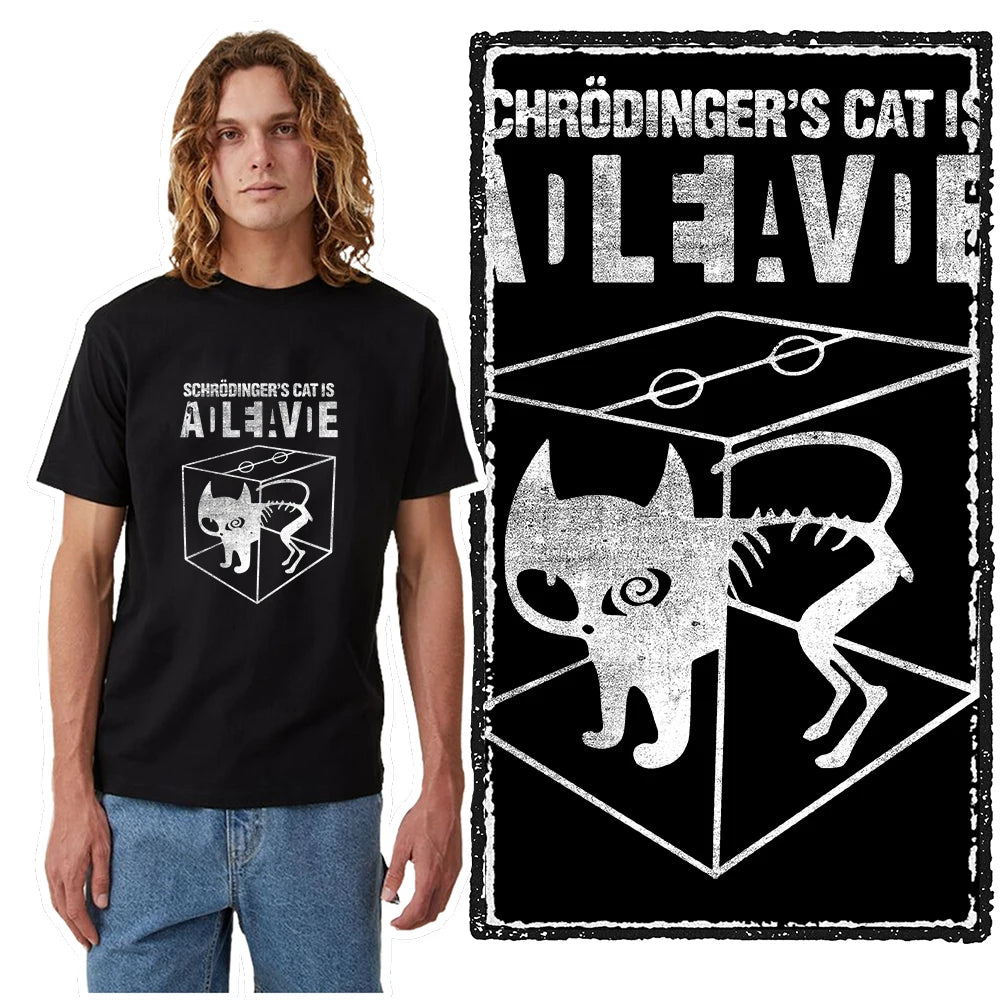 T-Shirt Homme 100% Coton Imprimé Chat Cool Loose Été Manches Courtes Col Rond Casual Tendance – Tee Graphique Félin Streetwear | Mode Homme Premium