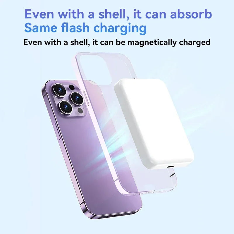 OnePlus Power Bank Magnétique 50000mAh 22.5W – Charge Rapide Sans Fil USB-C Portable