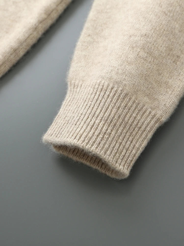 Cardigan Homme 100% Laine Mérinos Zippé Cachemire Épais Smart Casual Automne Hiver Chaud Confortable Tricoté Premium – Pull Zippé Luxe Laine Véritable | Mode Homme Luxe Premium