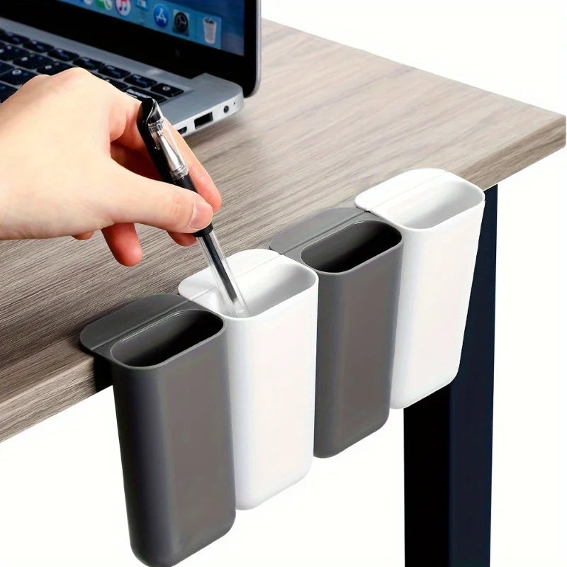 Porte-Stylos Clip-on PP Plastique – Organisateur Bureau Adhésif Bords Arrondis