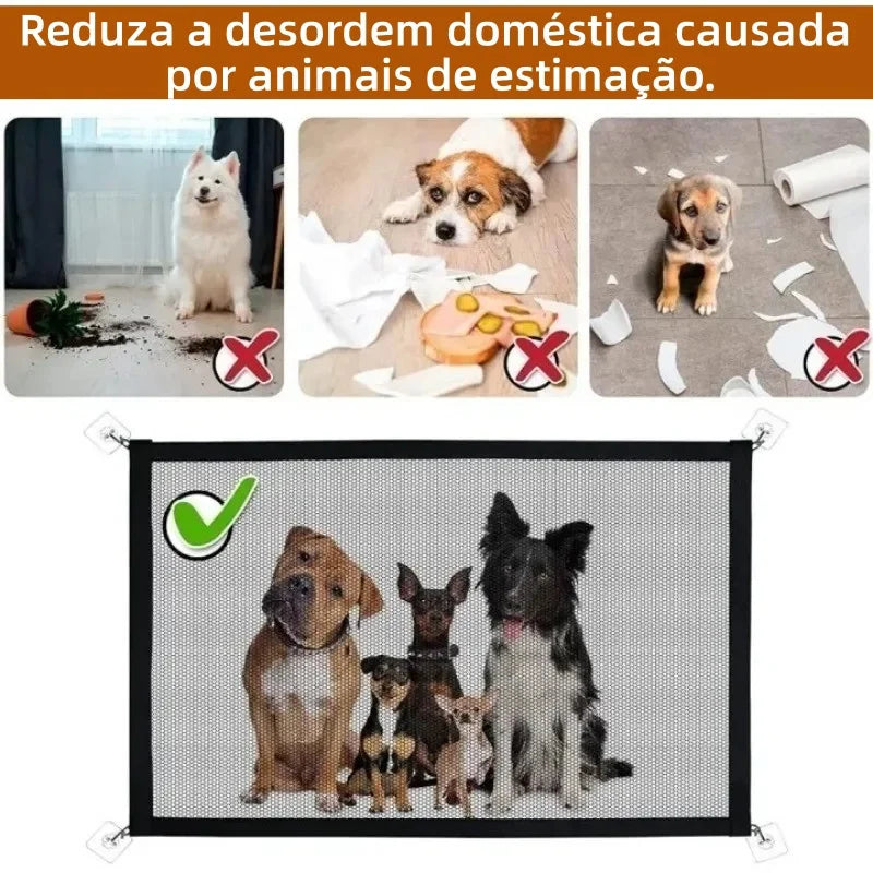 Dog Cat Fence Premium Removable Door Pet Protection Screen