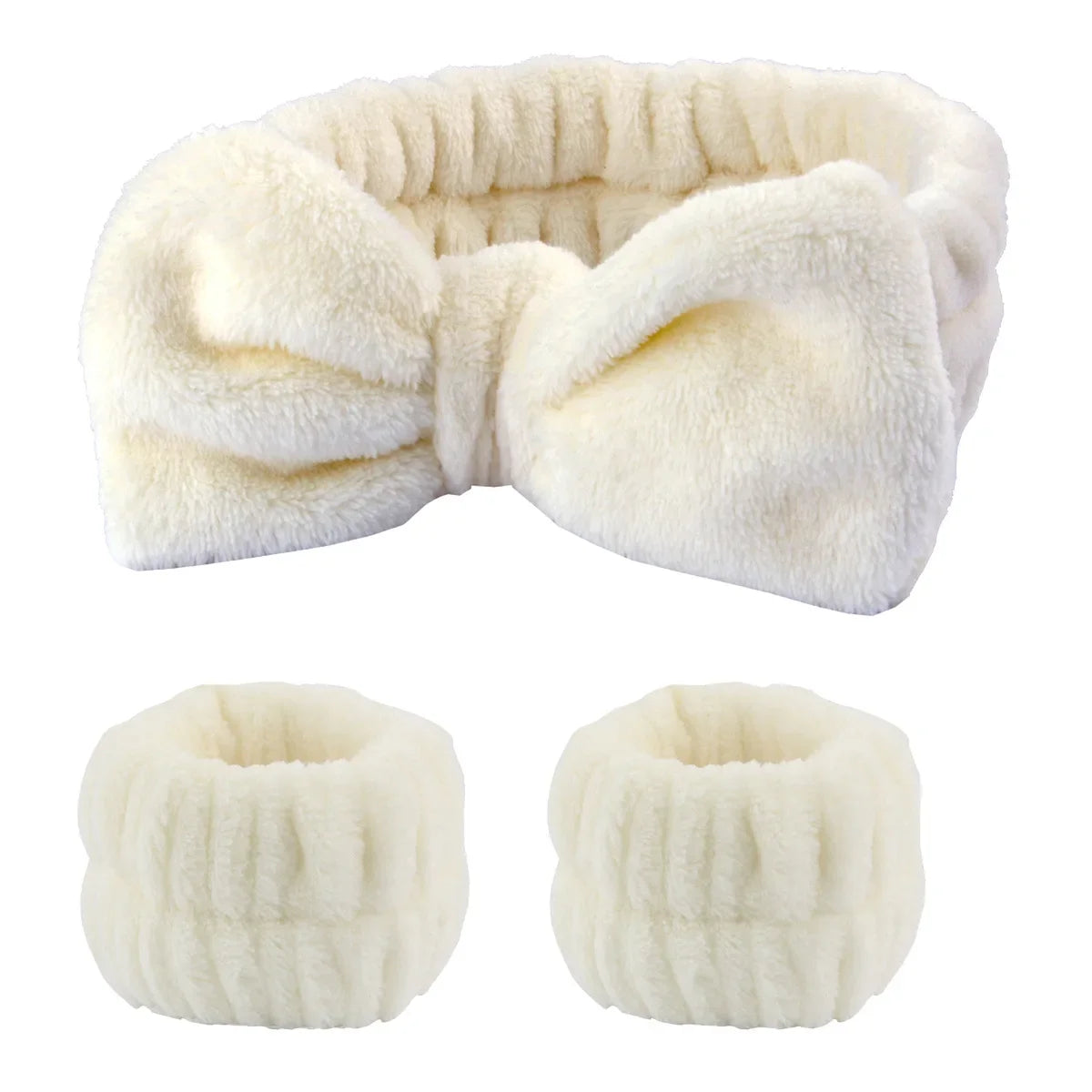 Lot 3 Bandeaux Spa Microfibre – Serre-Tête Lavage Visage & Poignet Absorbant | Scrunchie Maquillage