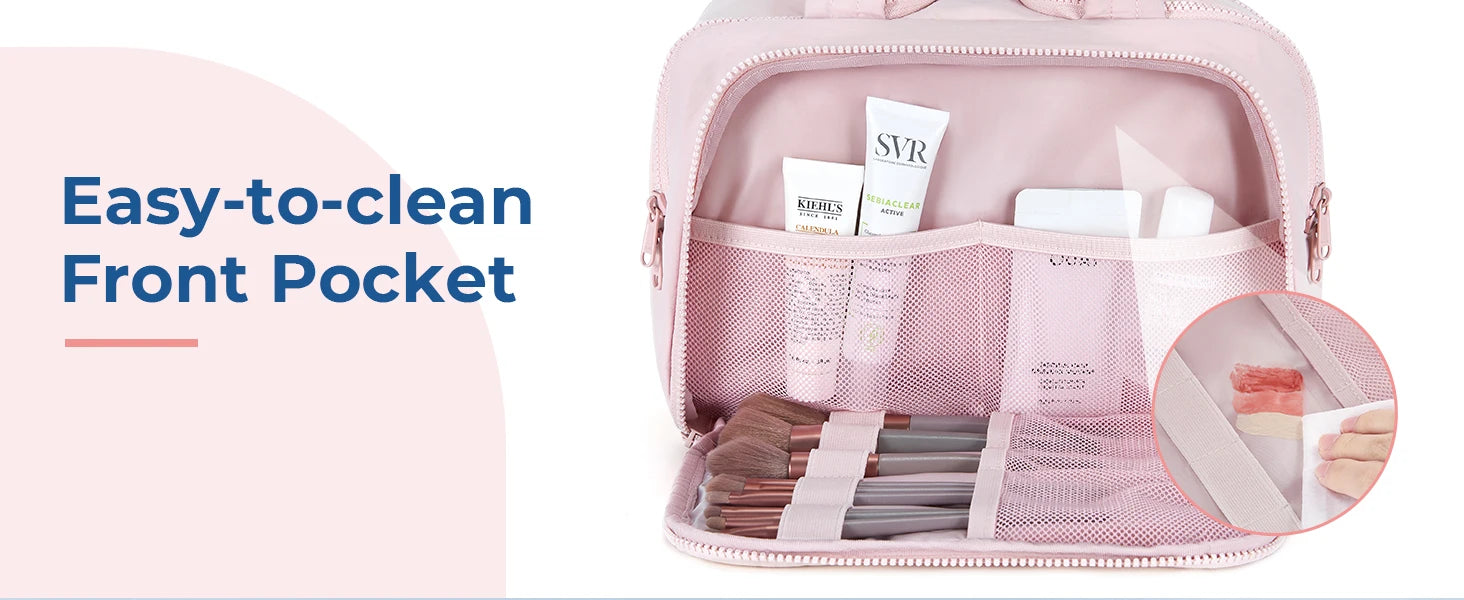 Sac Toilette Voyage BAGSMART – Grande Capacité | Trousse Cosmétique avec Poignée