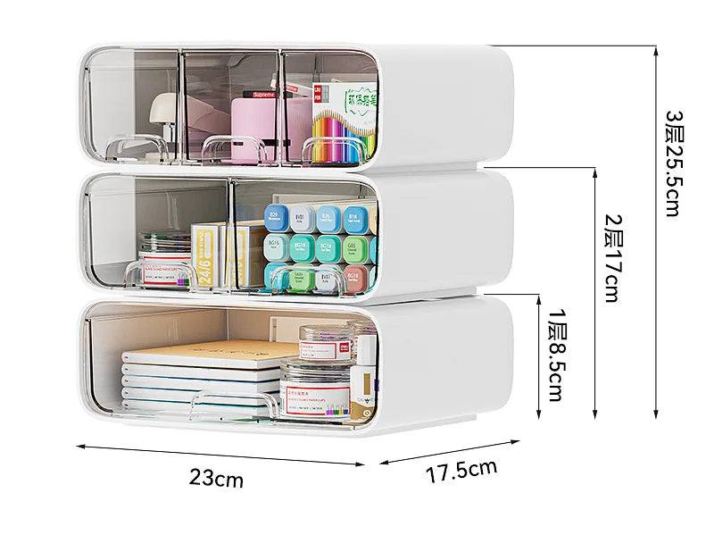 Boîte Rangement Bureau Tiroirs – Cosmétiques Papeterie Organisateur Multifonction