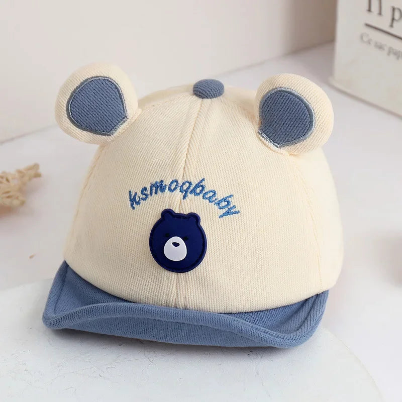 Casquette Bébé Ourson – Chapeau de Soleil Mignon pour Garçon et Fille