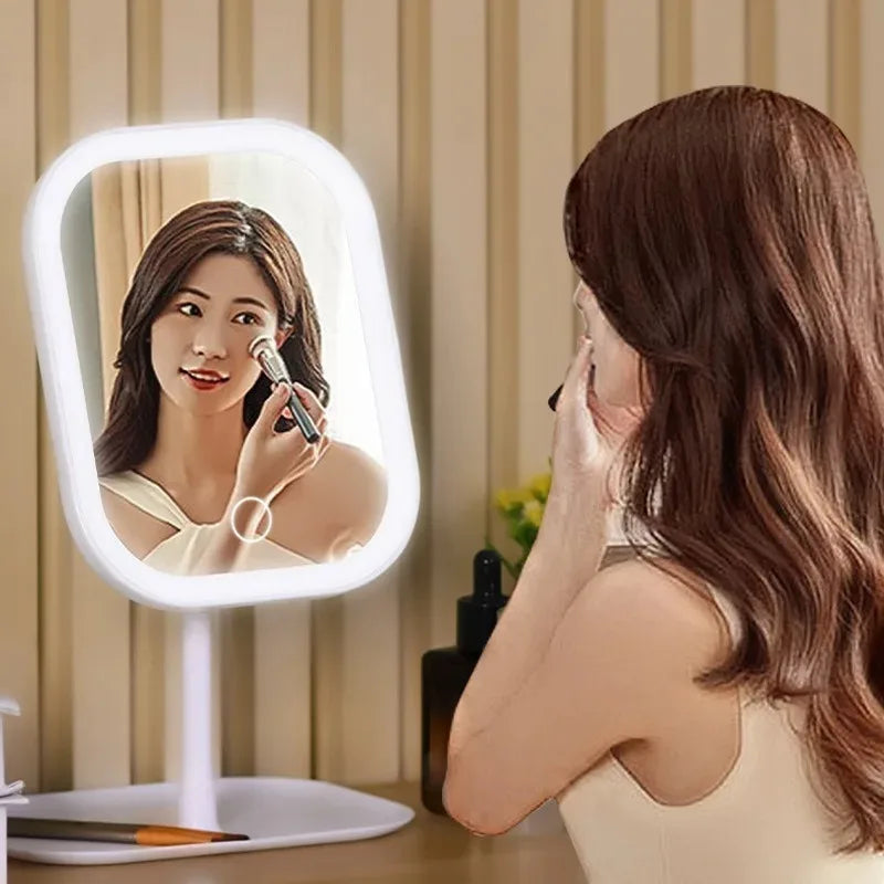 Miroir Maquillage LED 3 Couleurs – Tactile Dimmable 270° | Portable Voyage & Coiffeuse