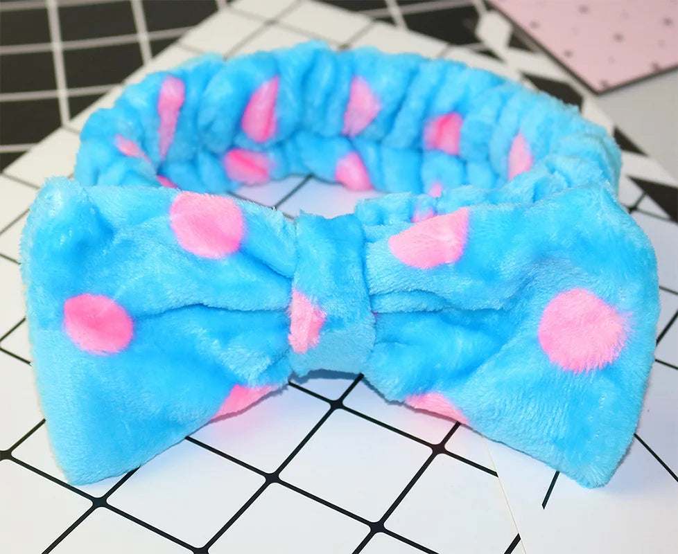 Bandeau Maquillage Oreilles de Lapin Coral Fleece – Élastique Doux | Soin Visage & Coiffure Fille
