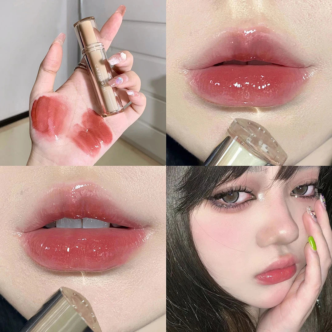 Gloss Miroir Iced Tea – Lip Glaze Jelly Transparent Waterproof | Rouge à Lèvres Liquide Effet Glacé