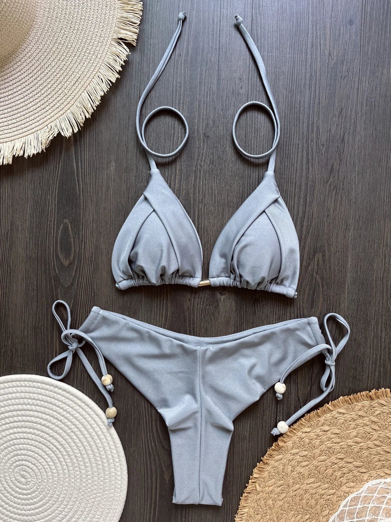 Bikini Femme Triangle Brésilien Push-Up – 13 Coloris | Maillot de Bain 2 Pièces Sexy Plage Été